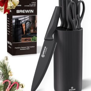 Brewin Kitchen Knife Set – Important Knives for Each Kitchen, Common Knife Block and Utility Knife Set, Excellent for New Properties and Flats