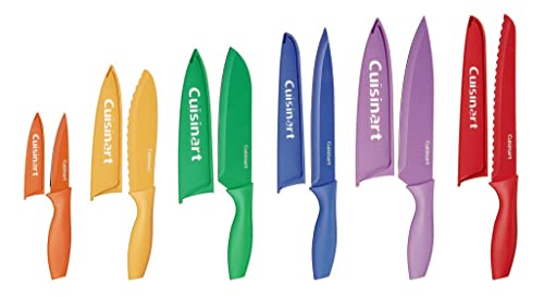 Cuisinart 12-Piece Multicolor Kitchen Knife Set, Benefit Cutlery, Mannequin C55-01-12PCKS