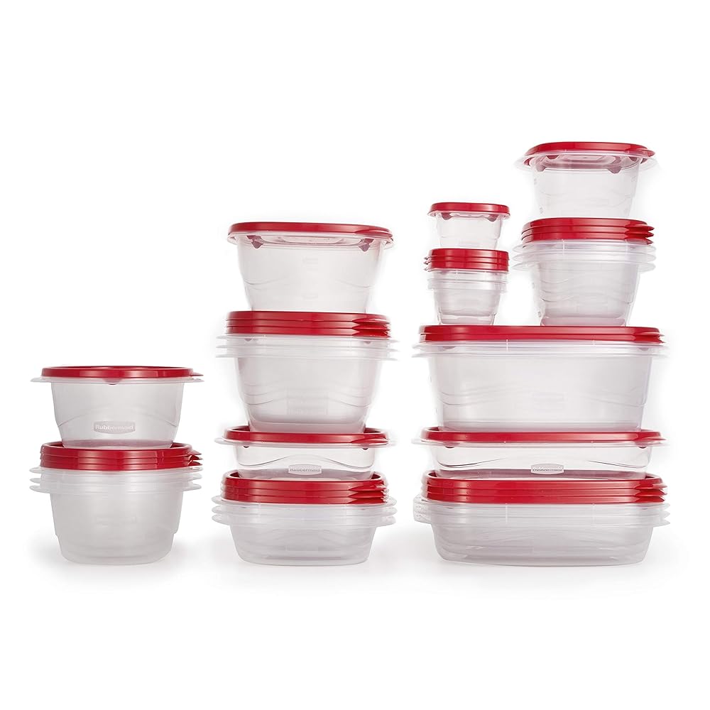 Set of 26 Clear Meals Storage Containers by Rubbermaid TakeAlongs